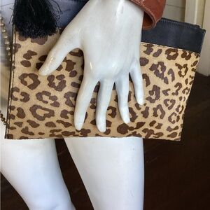 J. Crew leopard leather